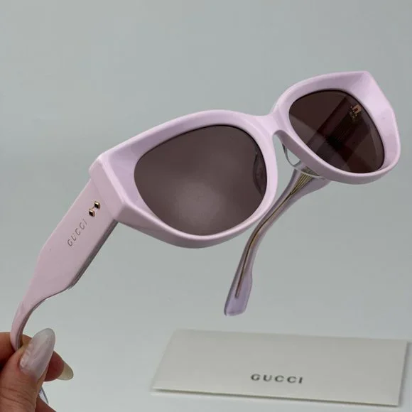 Gucci GG1532SA 004 BRAND NEW Sunglasses Pink Brown Unisex Cat Eye Gucci Women AUTHENTIC Sunglasses Pink Brown Cat Eye GG1532SA  main image 4